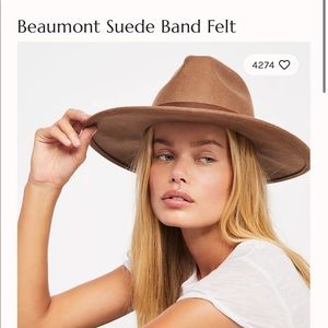 Beaumont Suede Band Felt hat in ivory